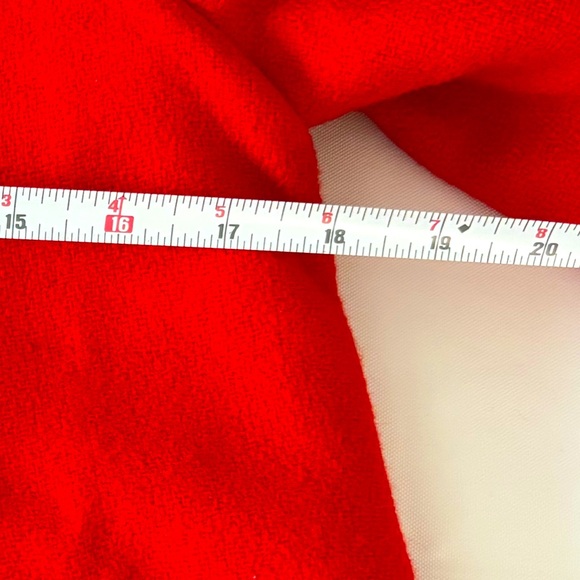 VTG ROTHSCHILD RED GIRLS WOOL SWING COAT & HAT.  BUTTON SNAP FRONT SZ 6 - Picture 6 of 12